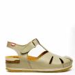 ON-FOOT TAUPE CAGED STRAP SANDALS IN SOFT LEATHER - photo 2
