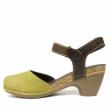 JUNGLA OLIVE GREEN LEATHER SANDALS WITH STRAP FOR WOMEN - photo 2