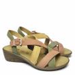 ENVAL SOFT GREEN NABUK BRAIDED SANDALS WITH BUCKLE - photo 1
