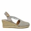 VERBENAS MAIKA SUEDE WEDGE SANDALS WITH LACES PEARL GRAY - photo 2