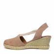 VERBENAS MAIKA SUEDE WEDGE SANDALS WITH LACES ANTIQUE PINK - photo 3