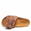 VERBENAS ROXY SUEDE PINK SLIPPERS WITH CROSSED BAND - photo 3