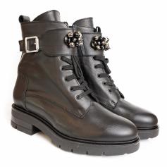 COMART CASUAL BLACK LEATHER BOOT