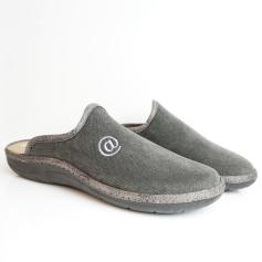 DIAMANTE SLIPPERS MAN GRAY FOOTBED EXTRASOFT