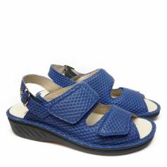 DUNA BLUE SANDALS WITH DOUBLE STRAP AND REMOVABLE INSOLE