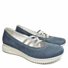 ENVAL SOFT COMFORTABLE WOMAN SHOE WIDE FIT BLUE WITH WHITE STRINGS